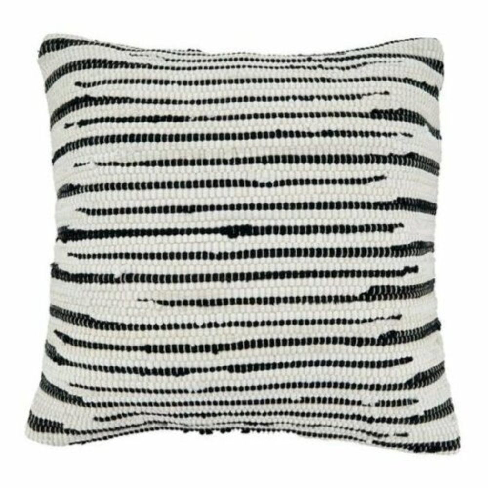 Square Throw Pillow Cover with Black & White Zebra
